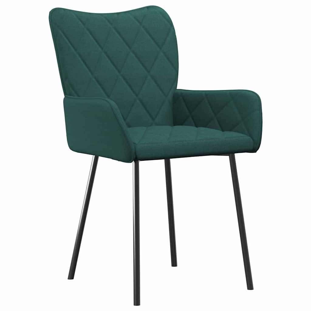 Καρέκλα τραπεζαρίας 2 pcs Σκούρο Πράσινο 55 x 58 x 82 εκ