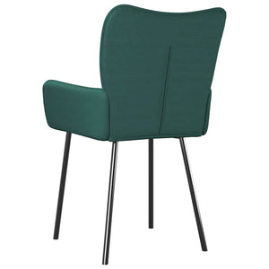 Καρέκλα τραπεζαρίας 2 pcs Σκούρο Πράσινο 55 x 58 x 82 εκ