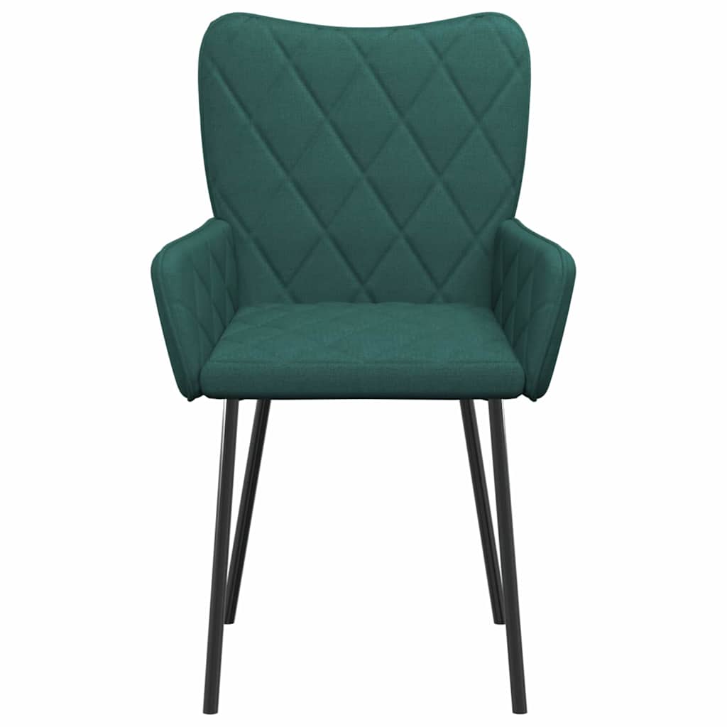 Καρέκλα τραπεζαρίας 2 pcs Σκούρο Πράσινο 55 x 58 x 82 εκ