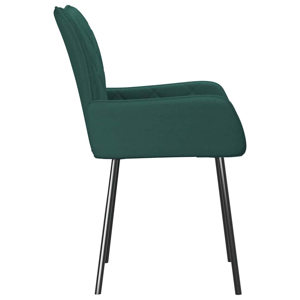 Καρέκλα τραπεζαρίας 2 pcs Σκούρο Πράσινο 55 x 58 x 82 εκ