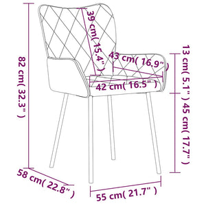 Καρέκλα τραπεζαρίας 2 pcs Σκούρο Πράσινο 55 x 58 x 82 εκ