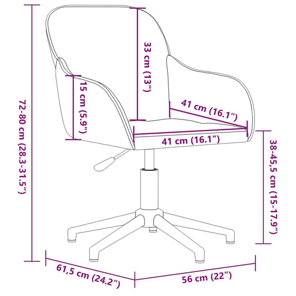 Καρέκλα Γραφείου Περιστρεφόμενη Ανοιχτό Γκρι Βελούδινη