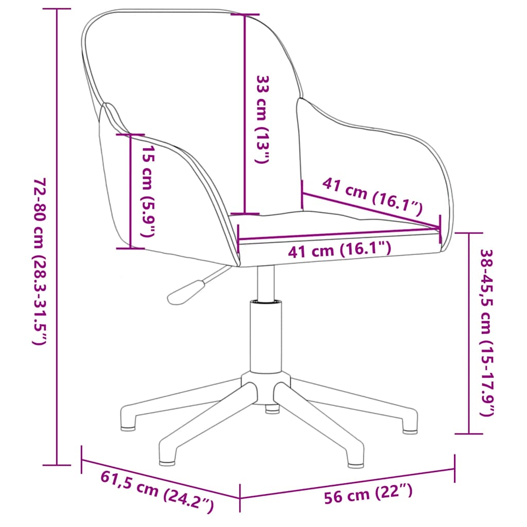Καρέκλα Γραφείου Περιστρεφόμενη Μαύρη Βελούδινη - Pakobazaar