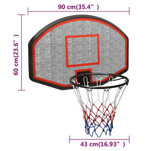 Ταμπλό Μπασκέτας Μαύρο 90x60x2 εκ. από Πολυαιθυλένιο - Pakobazaar