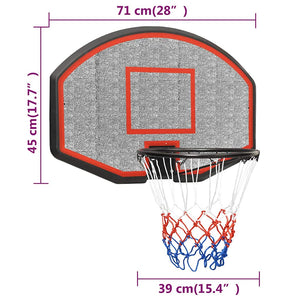 Ταμπλό Μπασκέτας Μαύρο 71x45x2 εκ. από Πολυαιθυλένιο - Pakobazaar