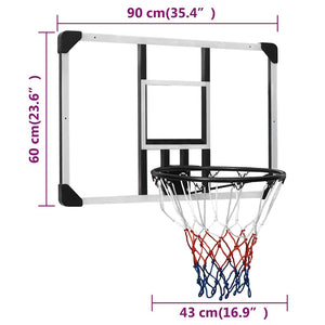 Ταμπλό Μπασκέτας Διάφανο 90 x 60 x 2.5 εκ. Πολυανθρακικό - Pakobazaar