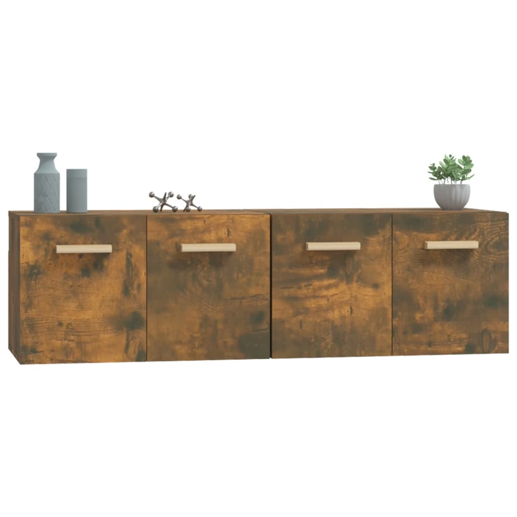Ντουλάπια Τοίχου 2 τεμ. Καπνιστή δρυς 60x36,5x35εκ. Επεξ. Ξύλο - PAKOBAZAAR