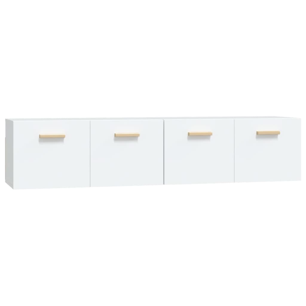 Ντουλάπια Τοίχου 2 τεμ. Λευκά 80x35x36,5 εκ. Επεξ. Ξύλο - Pakobazaar