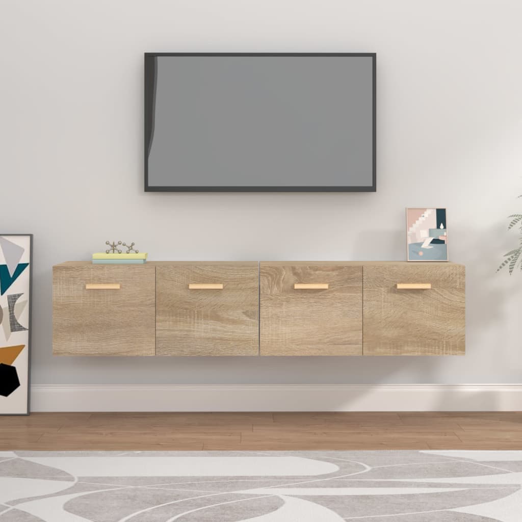 Ντουλάπια Τοίχου 2 τεμ. Sonoma Δρυς 80x35x36,5 εκ. Επεξ. Ξύλο - Pakobazaar