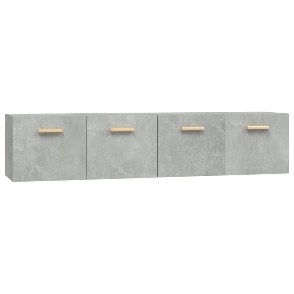 Ντουλάπια Τοίχου 2 τεμ. Γκρι Σκυρ. 80x35x36,5 εκ. Επεξ. Ξύλο