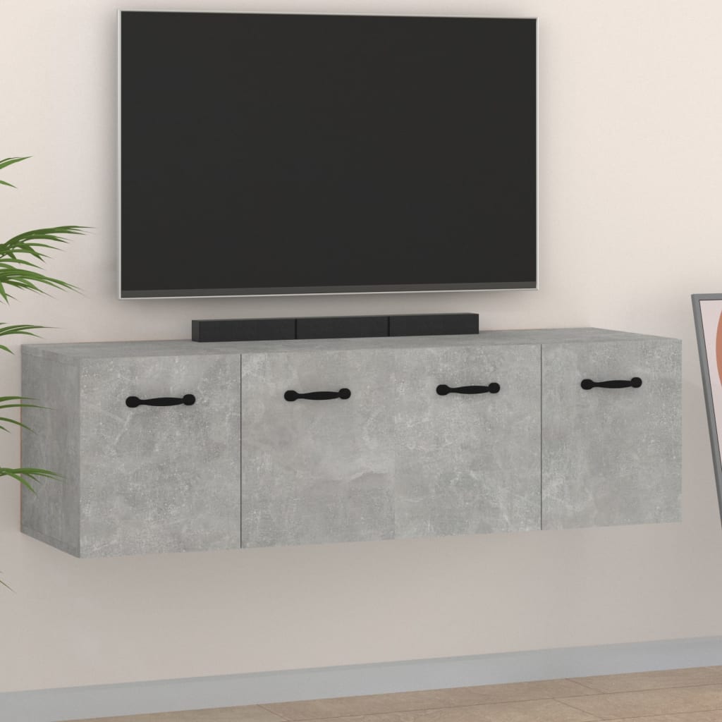 Ντουλάπια Τοίχου 2 τεμ. Γκρι Σκυρ. 80x35x36,5 εκ. Επεξ. Ξύλο - PAKOBAZAAR