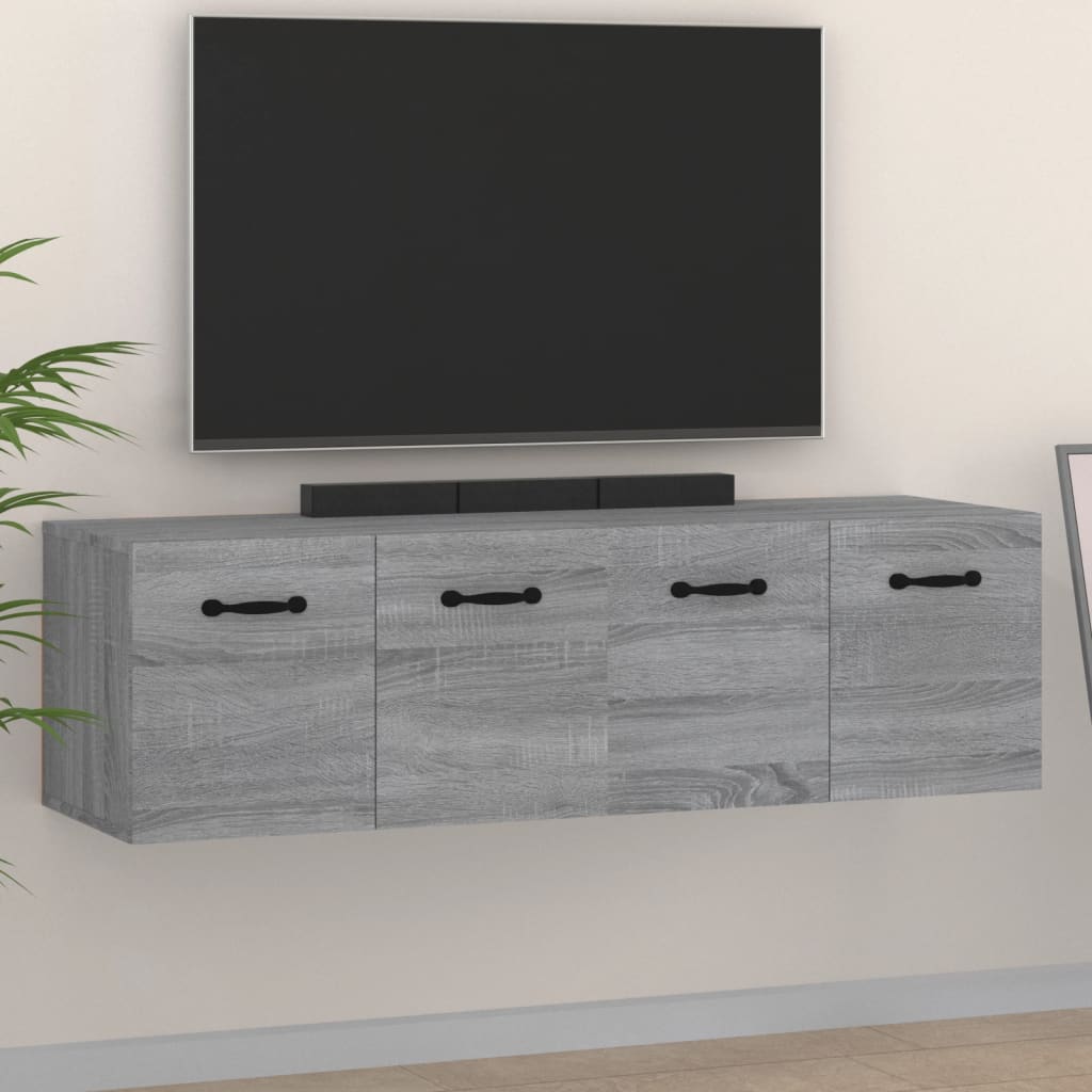 Ντουλάπια Τοίχου 2 τεμ. Γκρι Sonoma 80x35x36,5 εκ. Επεξ. Ξύλο