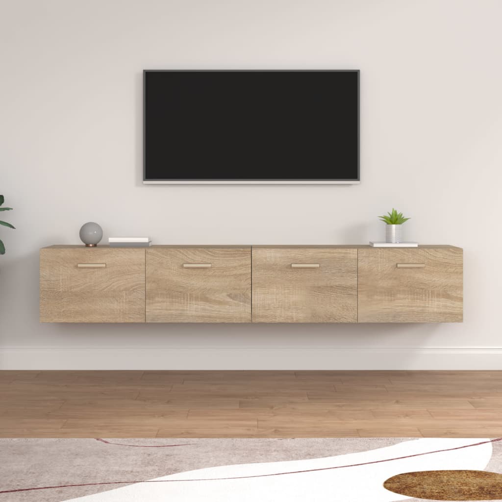 Ντουλάπια Τοίχου 2 τεμ. Sonoma Δρυς 100x36,5x35 εκ. Επεξ. Ξύλο - Pakobazaar