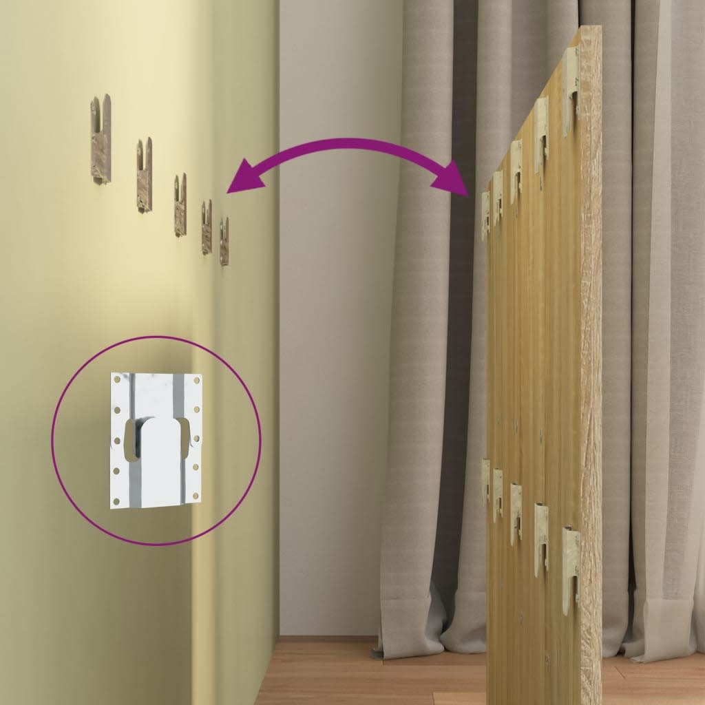 Κεφαλάρι Κρεβατιού με Κομοδίνα Sonoma Δρυς Επεξεργασμένο Ξύλο - PAKOBAZAAR