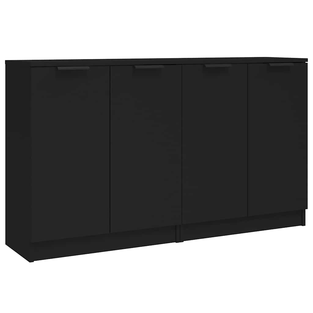 Ντουλάπια 2 τεμ. Μαύρα 60x30x70 εκ. Επεξεργασμένο Ξύλο
