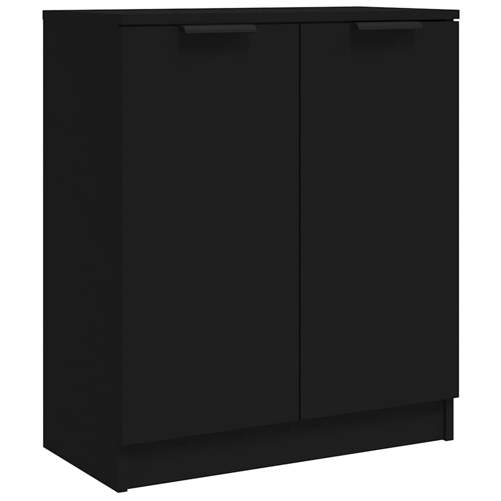 Ντουλάπια 2 τεμ. Μαύρα 60x30x70 εκ. Επεξεργασμένο Ξύλο