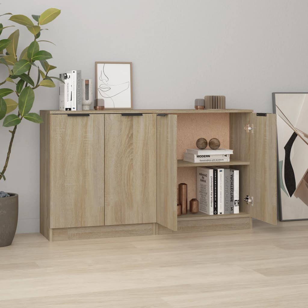 Ντουλάπια 2 τεμ. Sonoma Δρυς 60x30x70 εκ. Επεξεργασμένο Ξύλο - PAKOBAZAAR
