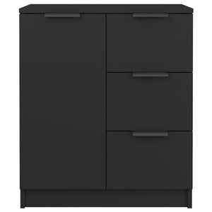 Ντουλάπια 2 τεμ. Μαύρα 60x30x70 εκ. Επεξεργασμένο Ξύλο - PAKOBAZAAR