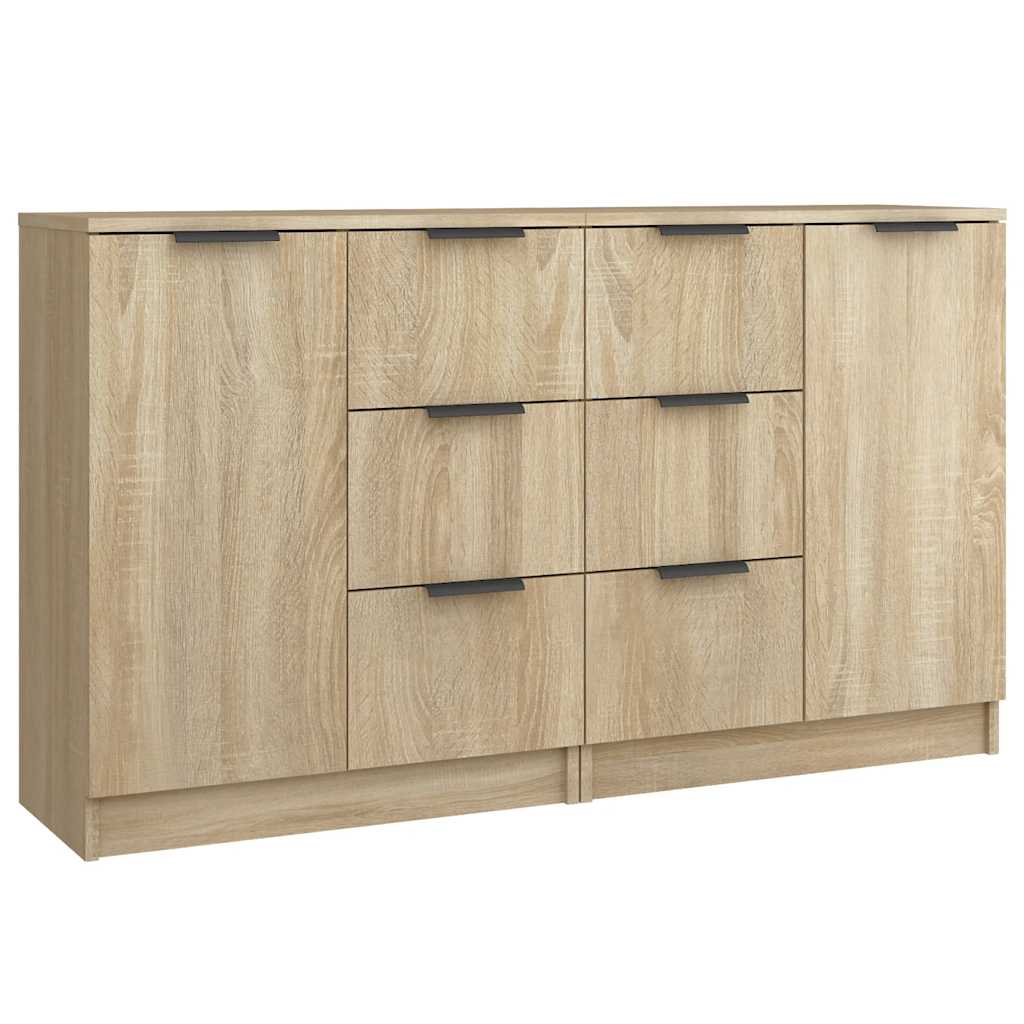 Ντουλάπια 2 τεμ. Sonoma Δρυς 60x30x70 εκ. Επεξεργασμένο Ξύλο - PAKOBAZAAR