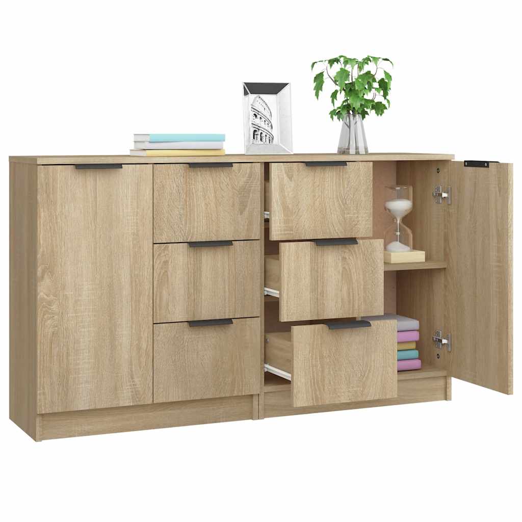 Ντουλάπια 2 τεμ. Sonoma Δρυς 60x30x70 εκ. Επεξεργασμένο Ξύλο - PAKOBAZAAR
