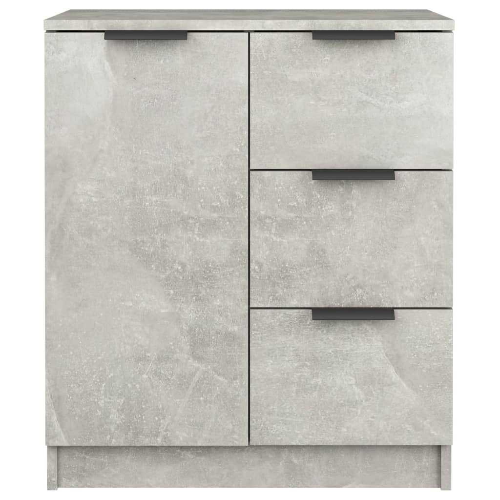 Ντουλάπια 2 τεμ. Γκρι Σκυροδέματος 60x30x70 εκ. Επεξεργ. Ξύλο - PAKOBAZAAR