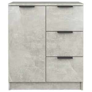 Ντουλάπια 2 τεμ. Γκρι Σκυροδέματος 60x30x70 εκ. Επεξεργ. Ξύλο - PAKOBAZAAR