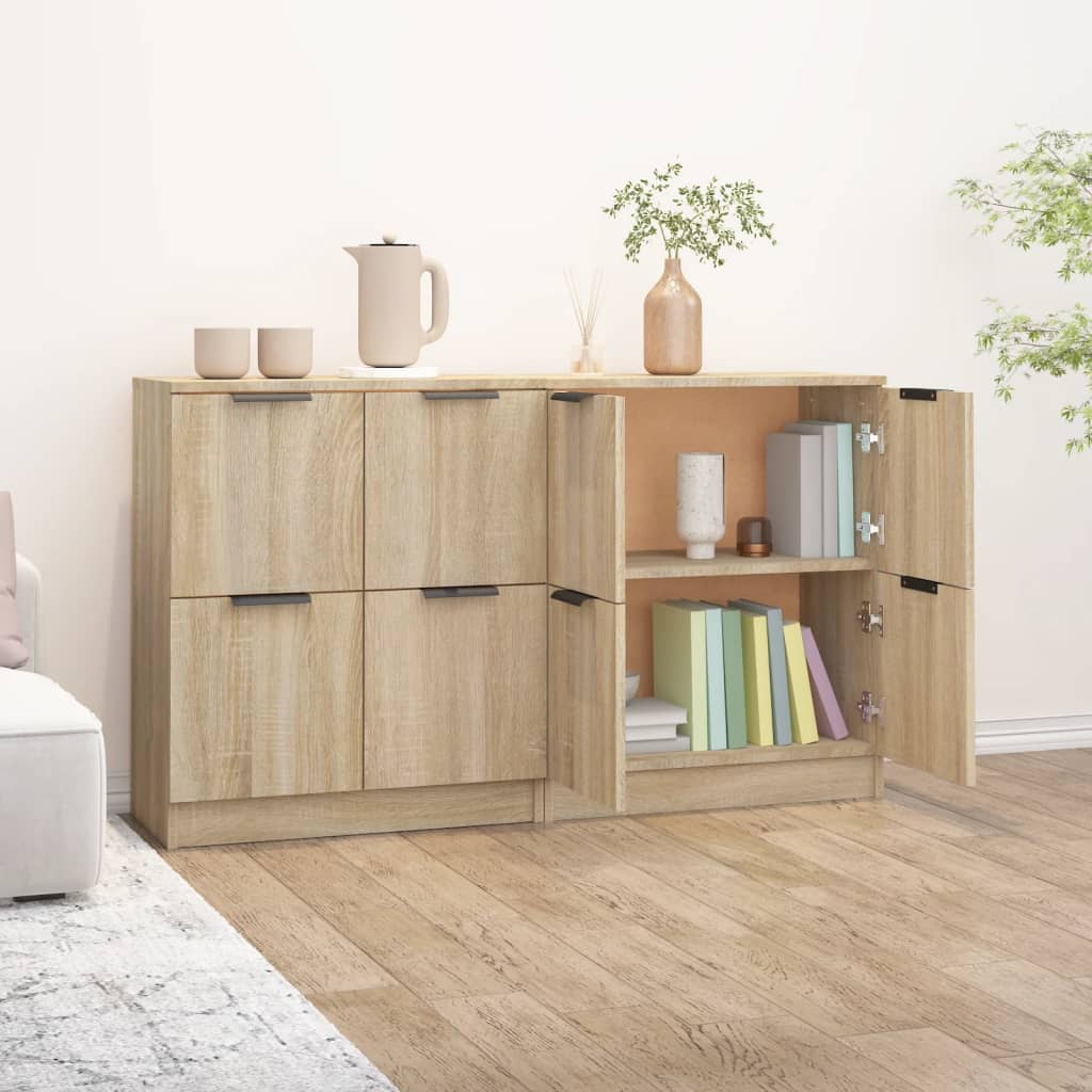 Ντουλάπια 2 τεμ. Sonoma Δρυς 60x30x70 εκ. Επεξεργασμένο Ξύλο - Pakobazaar