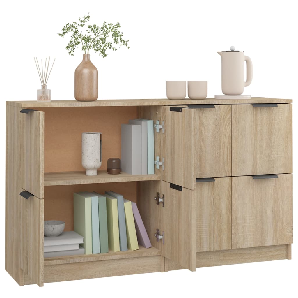 Ντουλάπια 2 τεμ. Sonoma Δρυς 60x30x70 εκ. Επεξεργασμένο Ξύλο - Pakobazaar