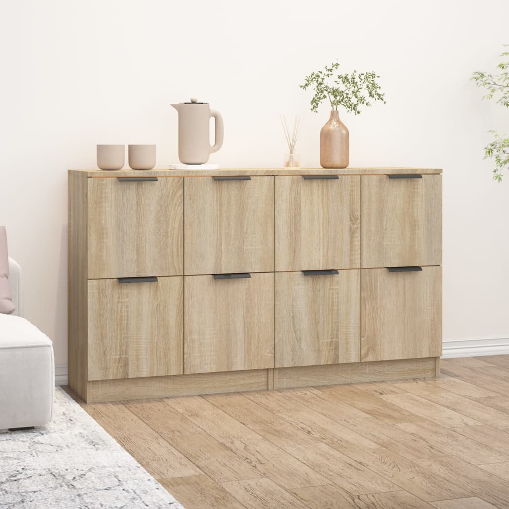 Ντουλάπια 2 τεμ. Sonoma Δρυς 60x30x70 εκ. Επεξεργασμένο Ξύλο - Pakobazaar