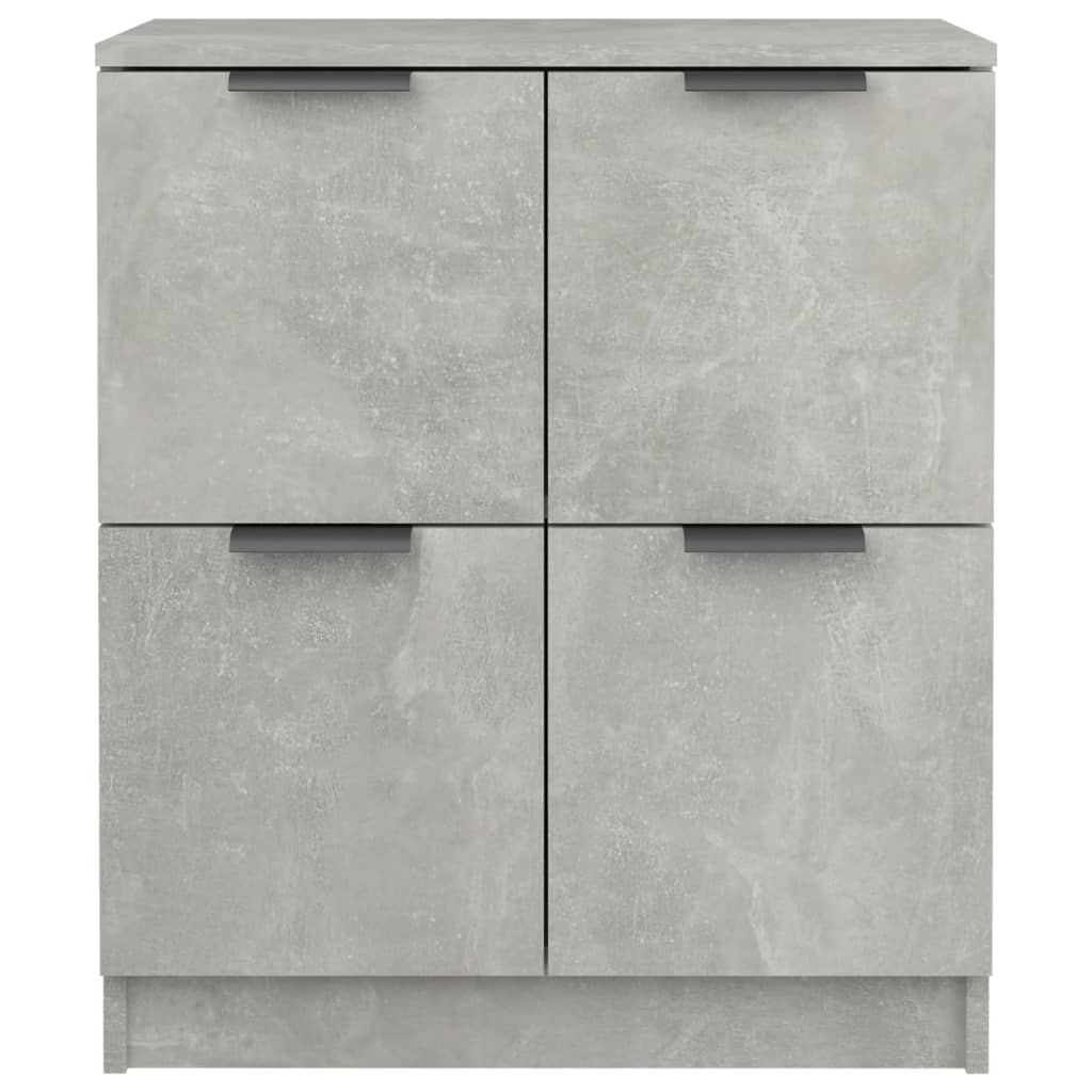Ντουλάπια 2 τεμ. Γκρι Σκυροδέματος 60x30x70 εκ. Επεξεργ. Ξύλο - PAKOBAZAAR