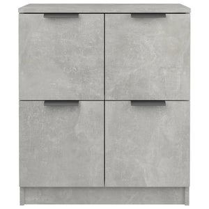 Ντουλάπια 2 τεμ. Γκρι Σκυροδέματος 60x30x70 εκ. Επεξεργ. Ξύλο - PAKOBAZAAR