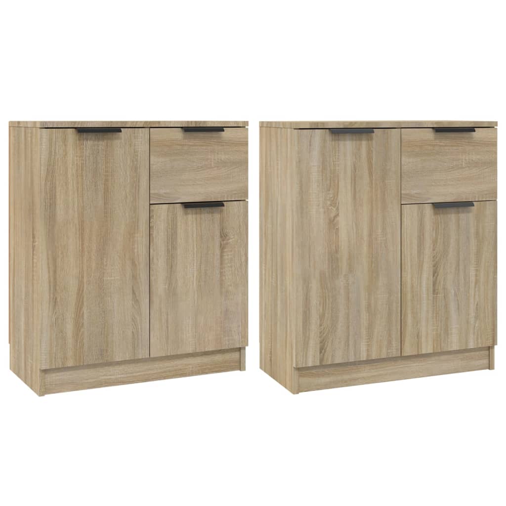 Ντουλάπια 2 τεμ. Sonoma Δρυς 60x30x70 εκ. Επεξεργασμένο Ξύλο - PAKOBAZAAR