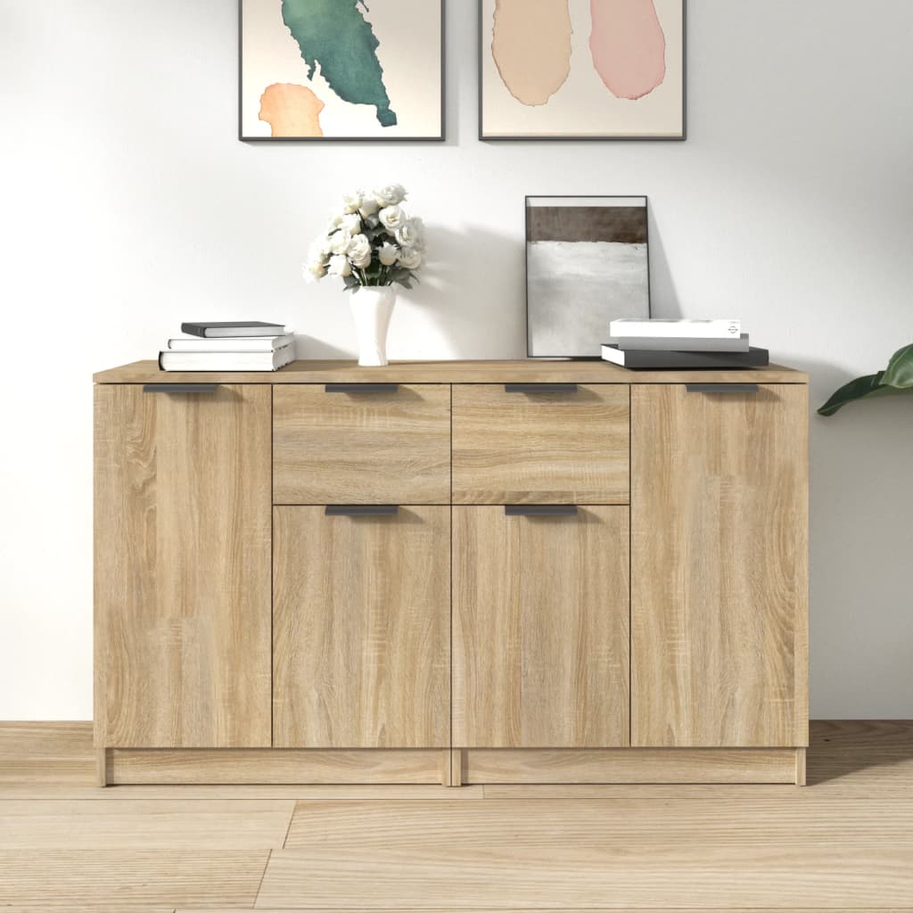 Ντουλάπια 2 τεμ. Sonoma Δρυς 60x30x70 εκ. Επεξεργασμένο Ξύλο - PAKOBAZAAR