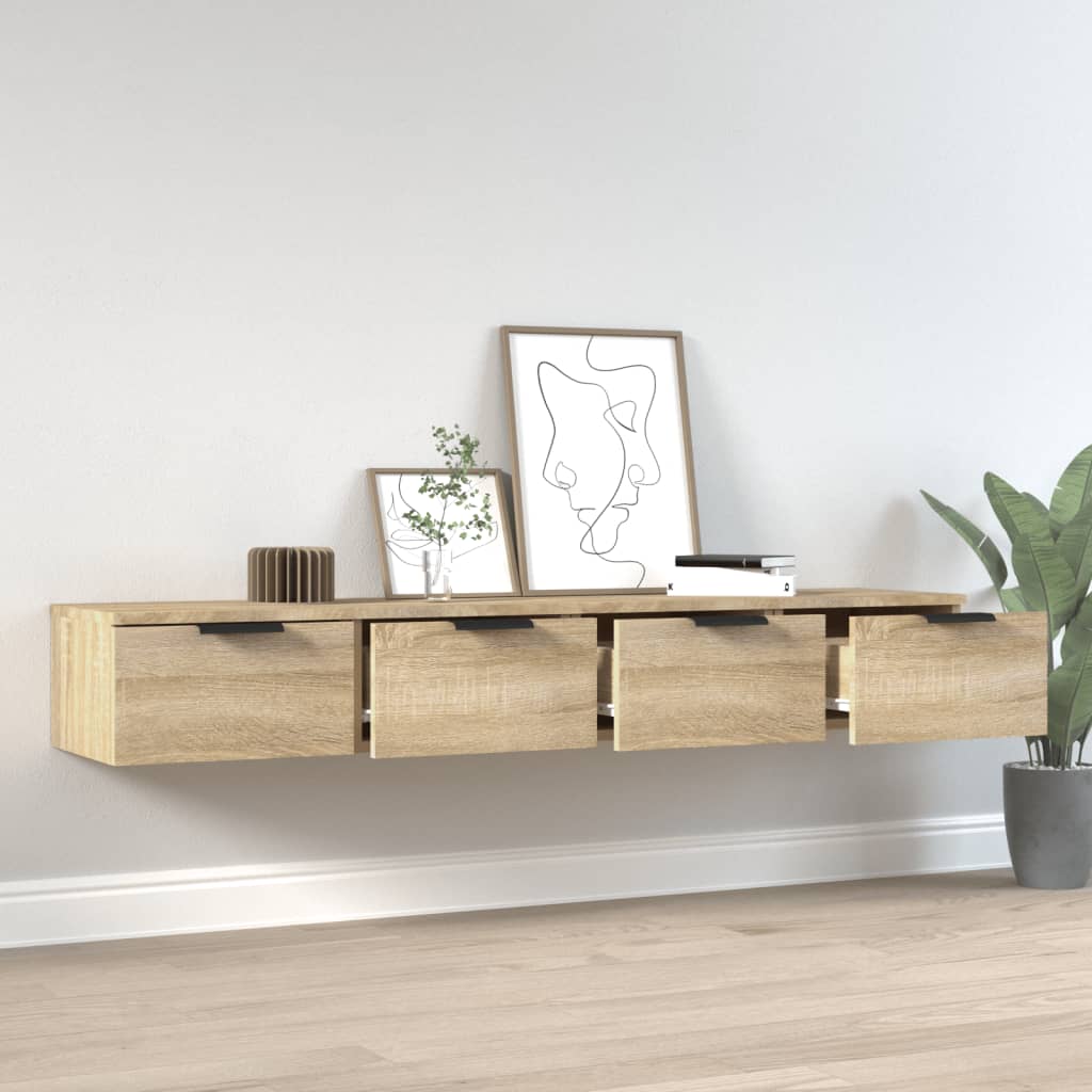 Ντουλάπια Τοίχου 2 τεμ. Sonoma Δρυς 68x30x20 εκ. Επεξ. Ξύλο - PAKOBAZAAR
