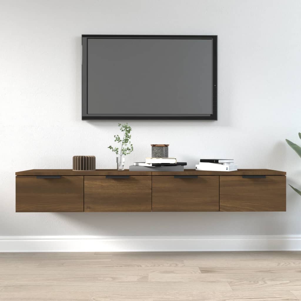Ντουλάπια Τοίχου 2 τεμ. Καφέ δρυς 68x30x20 εκ. Επεξ. Ξύλο - PAKOBAZAAR