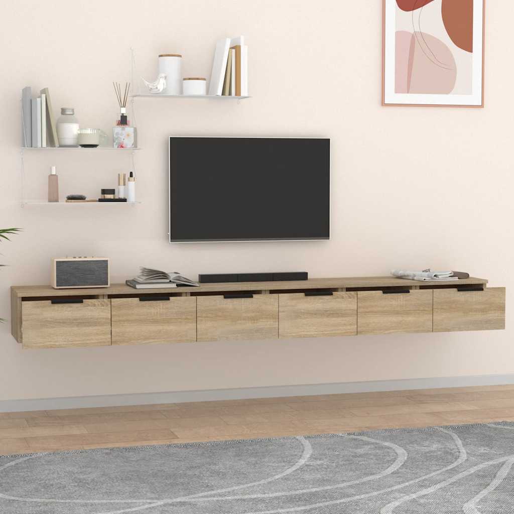 Ντουλάπια Τοίχου 2 τεμ. Sonoma Δρυς 102x30x20 εκ. Επεξ. Ξύλο - PAKOBAZAAR