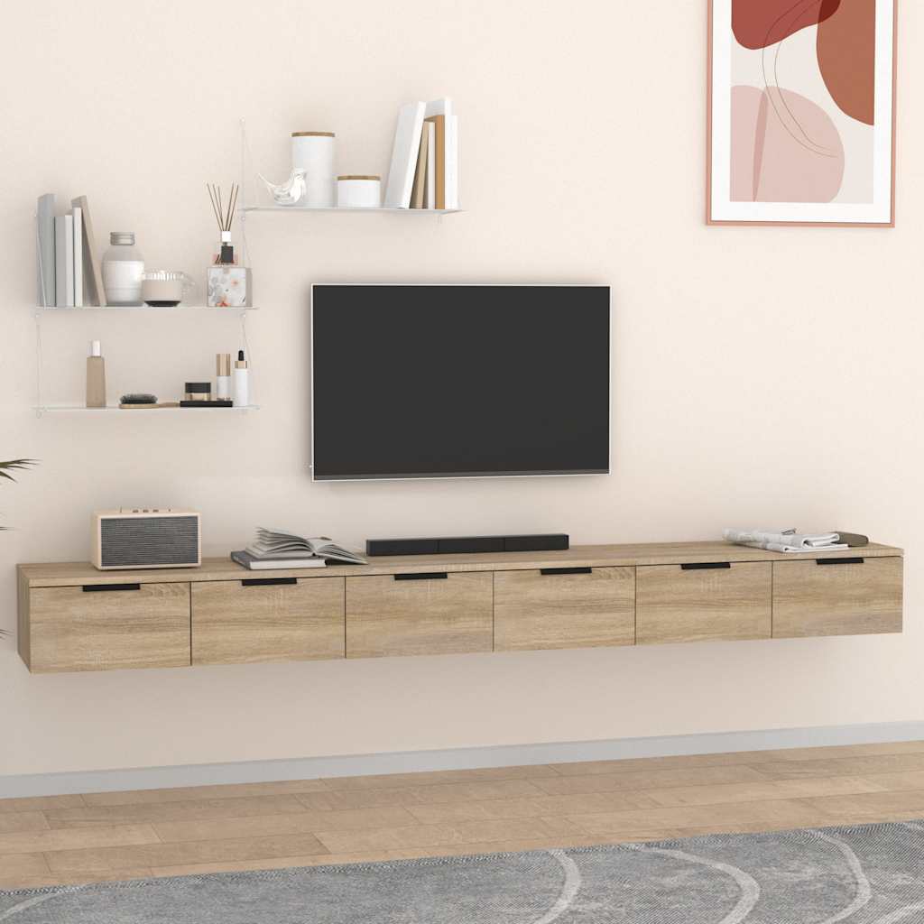 Ντουλάπια Τοίχου 2 τεμ. Sonoma Δρυς 102x30x20 εκ. Επεξ. Ξύλο - PAKOBAZAAR