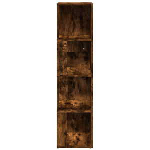 Γωνιακό Έπιπλο Καπνιστή δρυς 33x33x132 εκ. από Επεξεργ. Ξύλο - Pakobazaar