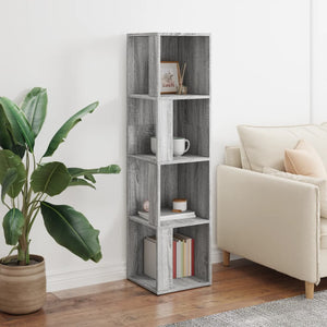 Γωνιακό Έπιπλο Γκρι Sonoma 33x33x132 εκ. από Επεξεργ. Ξύλο