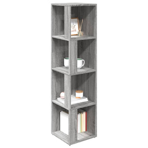 Γωνιακό Έπιπλο Γκρι Sonoma 33x33x132 εκ. από Επεξεργ. Ξύλο