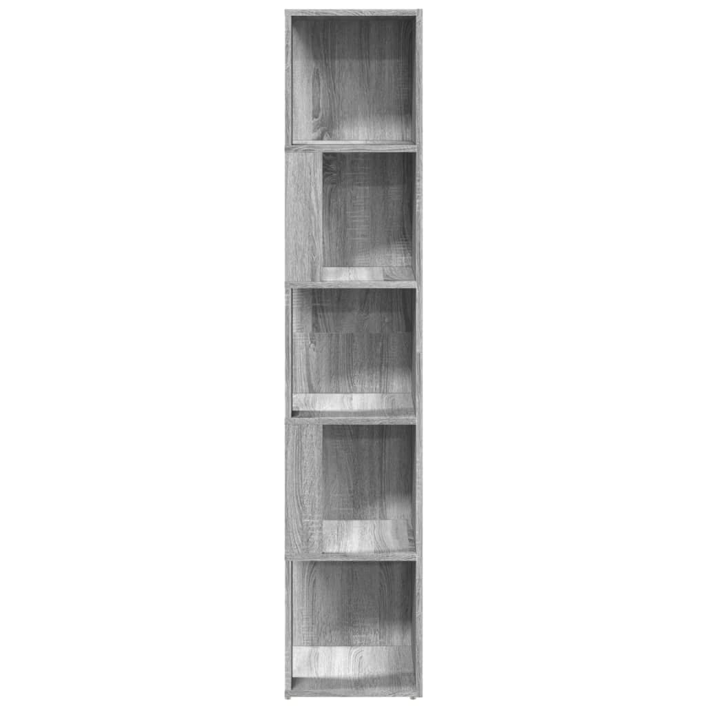 Γωνιακό Έπιπλο Γκρι Sonoma 33x33x164,5 εκ. από Επεξεργ. Ξύλο