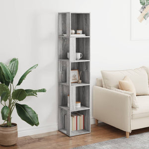 Γωνιακό Έπιπλο Γκρι Sonoma 33x33x164,5 εκ. από Επεξεργ. Ξύλο
