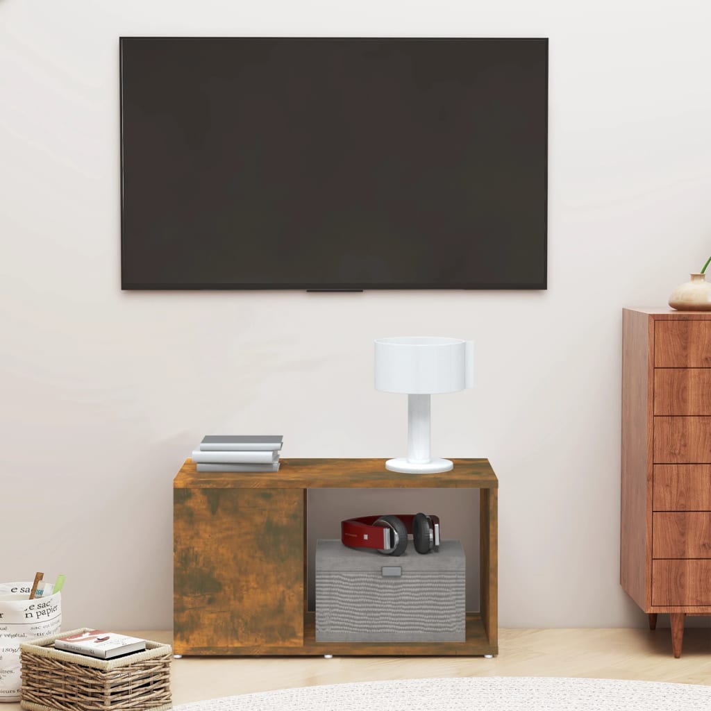 Έπιπλο Τηλεόρασης Καπνιστή Δρυς 60x24x32 εκ. Επεξεργασμένο Ξύλο - Pakobazaar