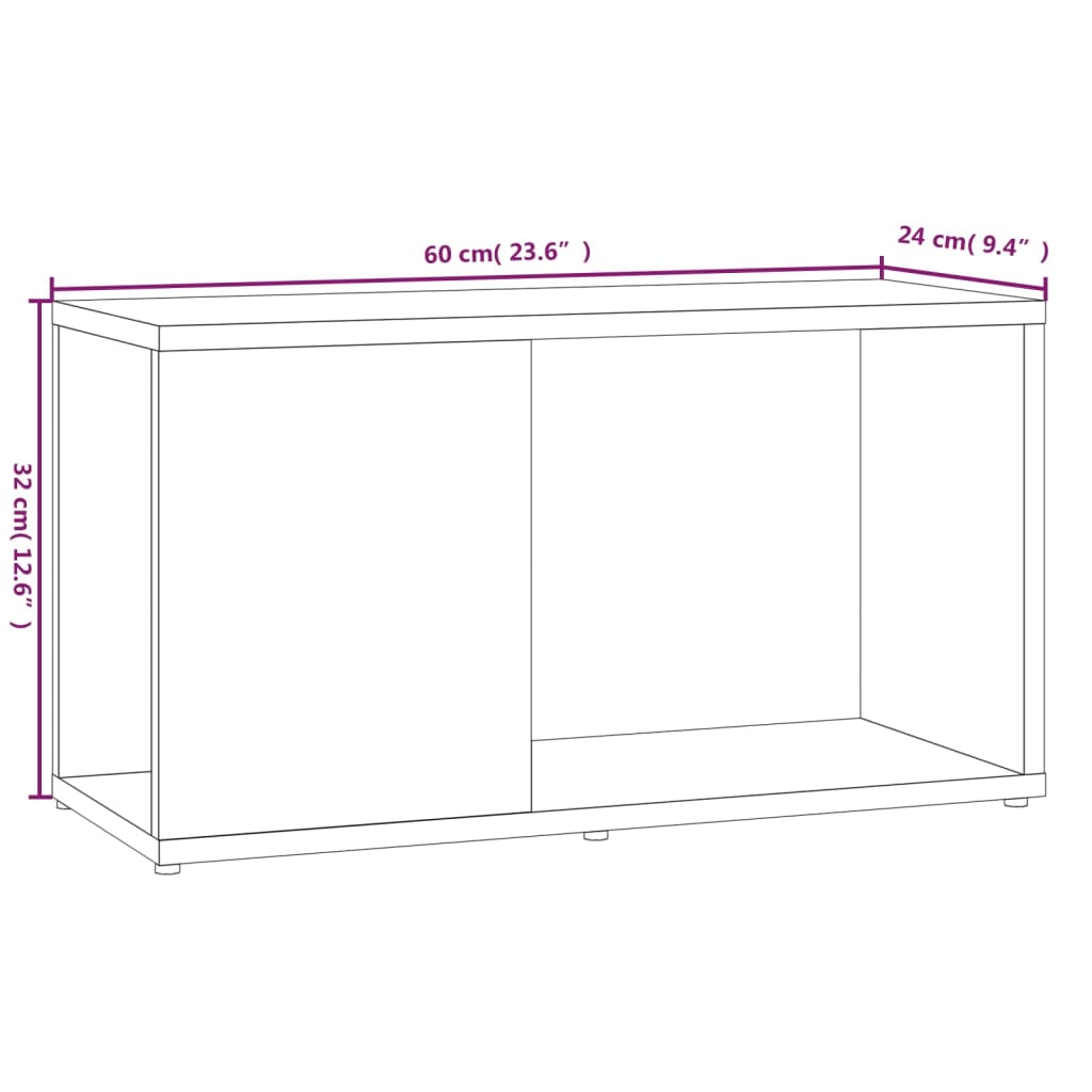 Έπιπλο Τηλεόρασης Γκρι Sonoma 60x24x32 εκ. Επεξεργασμένο Ξύλο