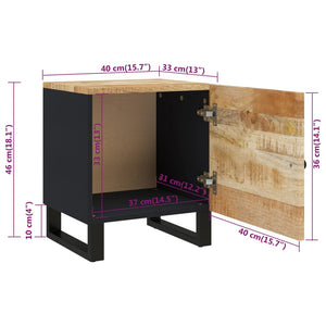 Κομοδίνο 40 x 33 x 46 εκ. από Μασίφ Ξύλο Μάνγκο