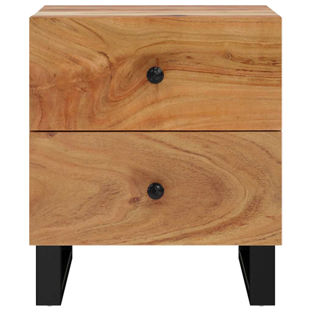 Κομοδίνα 2 τεμ. 40 x 33 x 46 εκ. από Μασίφ Ξύλο Ακακίας