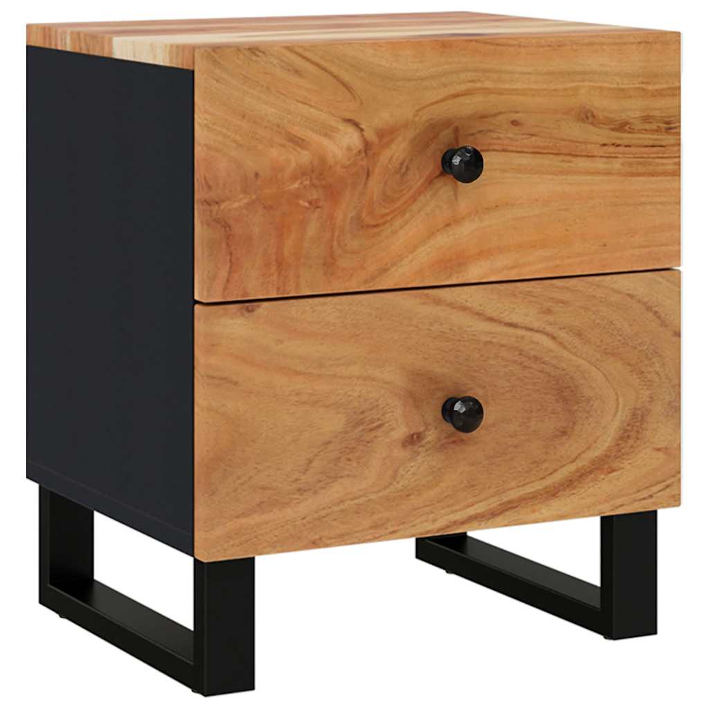 Κομοδίνα 2 τεμ. 40 x 33 x 46 εκ. από Μασίφ Ξύλο Ακακίας
