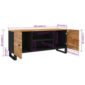 Έπιπλο Τηλεόρασης 105 x 33 x 46 εκ. από Μασίφ Ξύλο Ακακίας