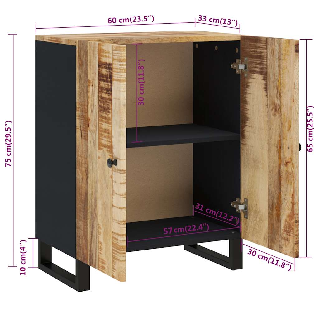 Συρταριέρα 60 x 33 x 75 εκ. από Μασίφ Ξύλο Μάνγκο - Pakobazaar