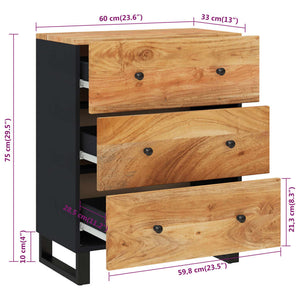 Ντουλάπι 60 x 33 x 75 εκ. από Μασίφ Ξύλο Ακακίας - Pakobazaar
